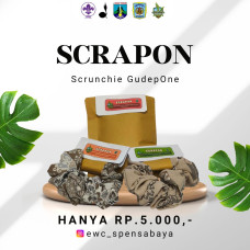 Scrapon || Scrunchie dari Kain  Bekas 